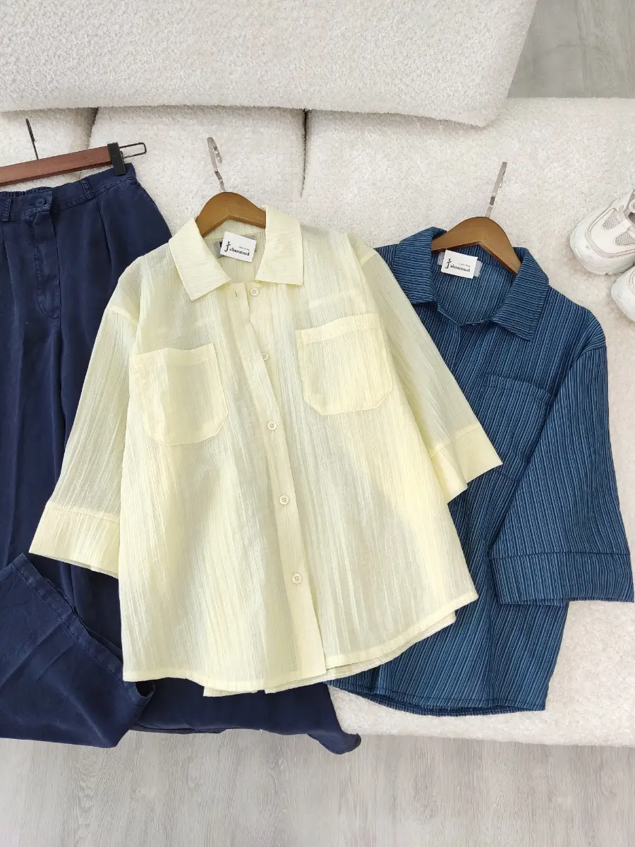 شومیز دو جیب راه راه نیان